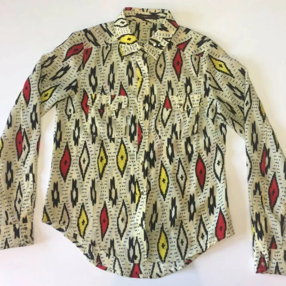 HAZEL Southwest Rodeo Rhinestone Cowgirl Shirt